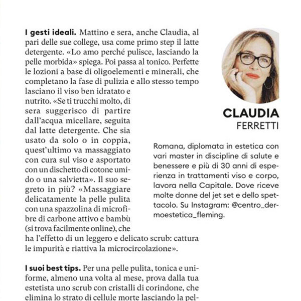 Claudia Ferretti su Donna Moderna Claudia Ferretti
